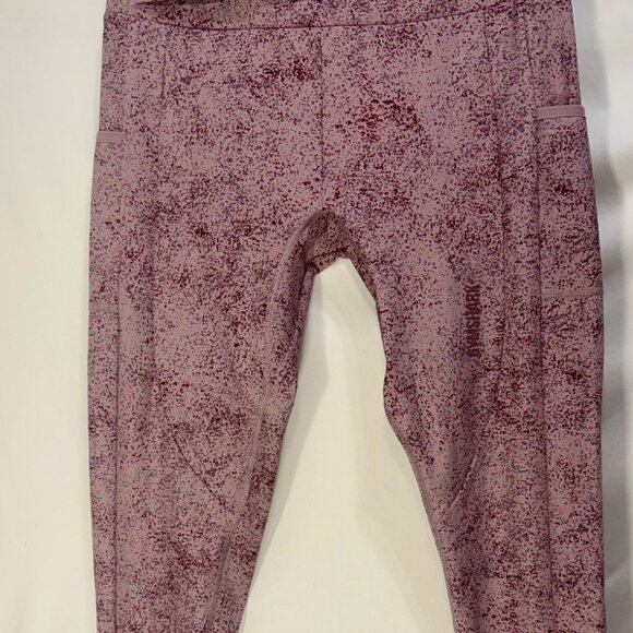 Gymshark Chalk Women's Mallow Purple Splatter Leggings Size S - Picture 3 of 13